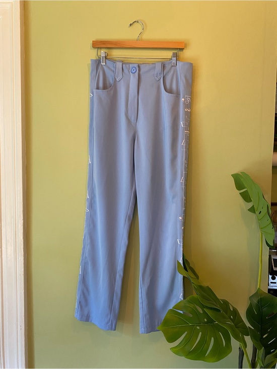 Fashion Brand Company Pants - Fashion Brand Company Pale Blue Music Note Pants